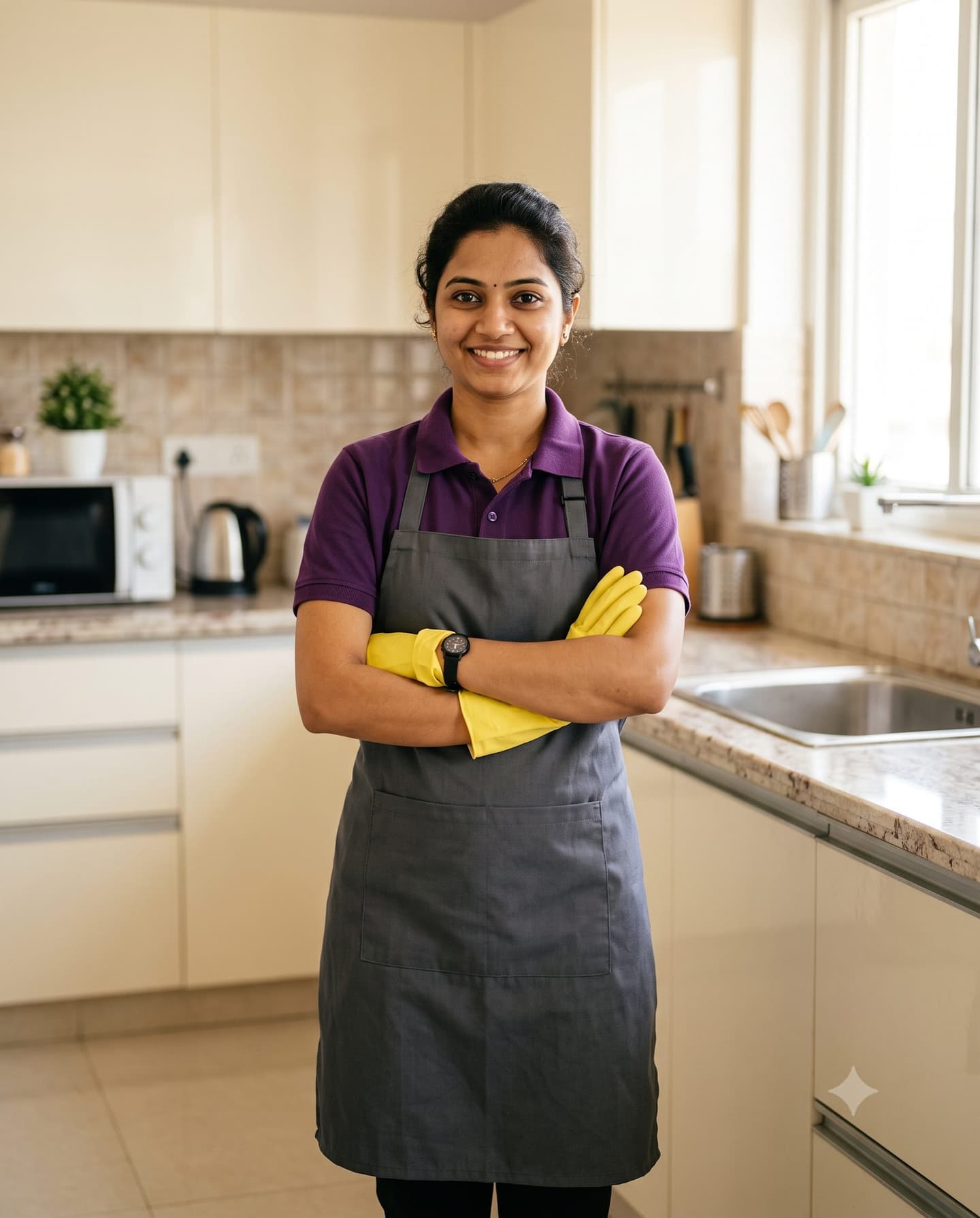 A Noora professional in a customer's kitchen